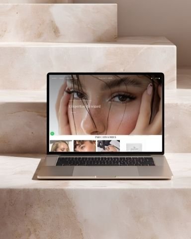 Site e-commerce Glamy's Brow réalisé par WK Studio