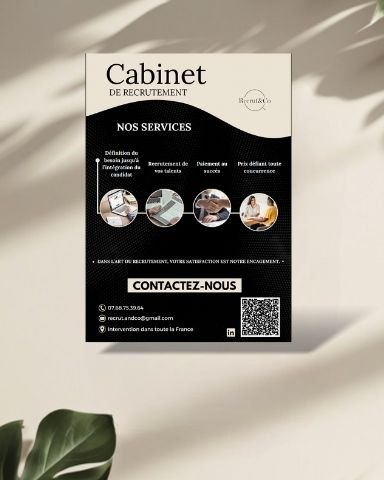 Flyer recto-verso réalisé par WK Studio pour Recrut&Co